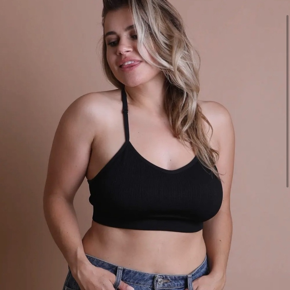 Boho Tattoo Mesh Racerback
Bralette in Black